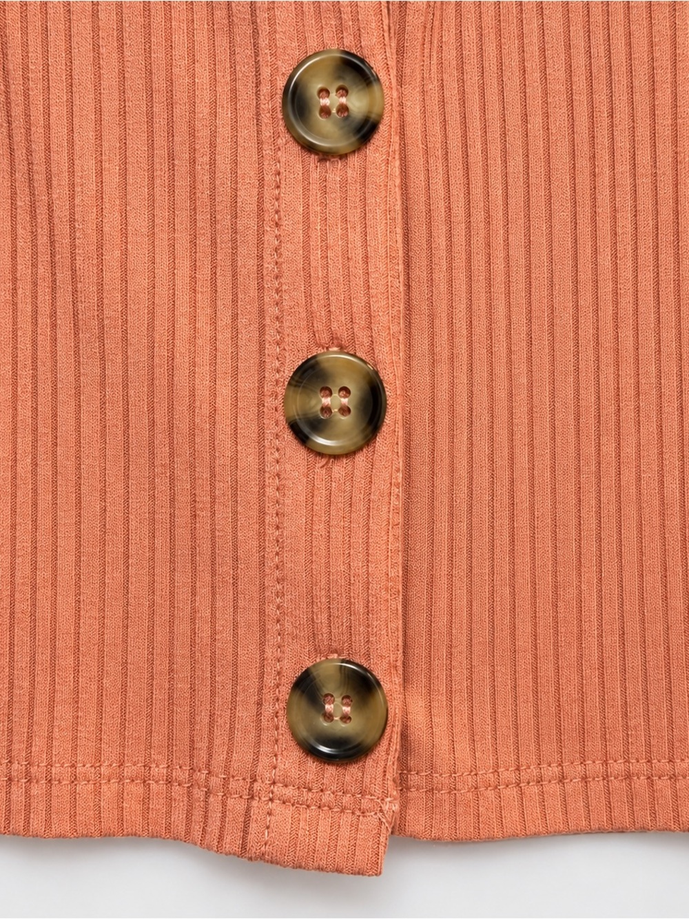 Forever 21 Terracotta Ribbed Button-Front Tank Top size medium - Picture 6 of 15